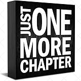 Holzkistenschild, Dekor, Schreibtischschild, 'Just One More Chapter',...