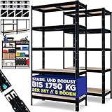 MASKO® 2er-Set Lagerregal Schwerlastregal, Kellerregal, 180 x 90 x 40...