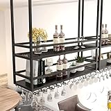 RAJYQODIS Deckenregal Weinregal, Hängend Metall Weinflaschenhalter,...