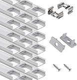 StarlandLed 20 × 1M LED Schiene Aluprofil, 20-Pack LED-Aluminium...