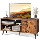 WLIVE TV Schrank für Fernseher bis zu 55 Zoll,TV Lowboard mit Offenen...