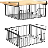 Unterregal Aufbewahrungskorb, 2 Stück Hängekorb Regal aus Metall,...