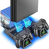 OIVO PS4 Lüfter, PS4 Kühler, PS4 Standfuß mit PS4 Controller...