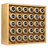 Adabor Gewürzregal aus Bambus Holz stehend oder für Schublade -...