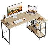 Bestier Computertisch mit Ablagefächern Schreibtisch Kleiner...