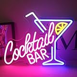Horseneon Cocktails Bar Neon Schild, Led Neon Bar Sign Cocktail...