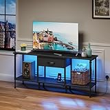 OYRREU TV Schrank Fernsehtisch Lowboard mit Steckdose und...