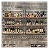 JKJZSALJ Wandregal mit LED-Licht und Halterung für Weinglas,...