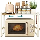 SONGMICS Erweiterbares Mikrowellen Regal, Mikrowellenständer, 41,5-64...