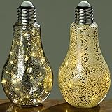 2 x LED-Weihnachts-Dekorations-Leuchte-Lampe GLÜHBIRNE, H: 23cm,...