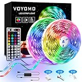 LED Streifen 10M, VOYOMO LED Strips RGB 300LEDs SMD5050, 20 Farben mit...