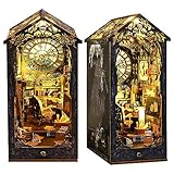 CRIOLPO Book Nook Kit-DIY Puppenhaus Holz Miniatur Haus Kit, Buch Ecke...