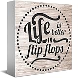 Dekoratives Schild mit inspirierenden Zitaten – Life Is Better In...