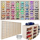 KRUZZEL - Holzregal für Spielzeugautos 80 Fächer – Wandregal für...