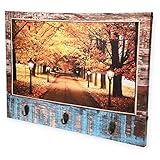 LED Schlüsselboard Flur Leinwand Holz Schlüssel Brett Halter Leiste...